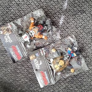 Lot of 2 Micro Brawlers by Pro Wrestling Crate Raven and Papa Shango figures